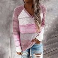 thumbnail image 2 of Durtebeua Womens Sweaters Y2k Plus Size Pullover Sweater Long Sleeve Plain Cable Knitted Jumper Tops, 2 of 5