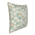 thumbnail image 2 of Xecao Daisies Flowers Print Soft Velvet Decorative Throw Pillow Covers, Square Cushion Cases for Bed, Sofa, Living Room, Car, and Indoor Outdoor Use-18"x18", 2 of 8