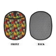 thumbnail image 2 of Pofeuu Begetable Print Silicone Pot Mat Mitten With Hanging Loop Heat Resistant Oven Mitts Non-Slip Bbq Baking Smoking Potholders, 2 of 7