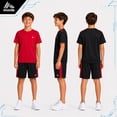 thumbnail image 4 of RBX Boys Athletic Outfit Set Performance Mesh Jersey Tees and Athletic Gym Shorts 3 Piece Outfit, 4 of 7