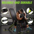 thumbnail image 3 of Adjustable Folding Weight Bench for Home Gym 660 lbs Capacity Multi Functional Sturdy Durable Workout Bench for Full Body, 3 of 6