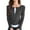 Dark Gray, variant on EDFBUYKRS Womens Dressy Casual Blouse Business Long Sleeve Tops Ruffle V Neck Work Shirt Fall Shirt 2026 M