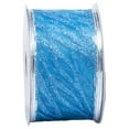 thumbnail image 4 of JAM Wire Edged Ribbon, 2 In x 3 Yards, 1/Pack, Blue Wave Glitter, 4 of 4