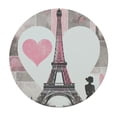 thumbnail image 2 of PIKWEEK  Round Table Cloth,Paris Lettering Over Lace Elastic Stretch Tablecloth for Dining, Kitchen, Wedding, Parties, Fits Tables, 2 of 7