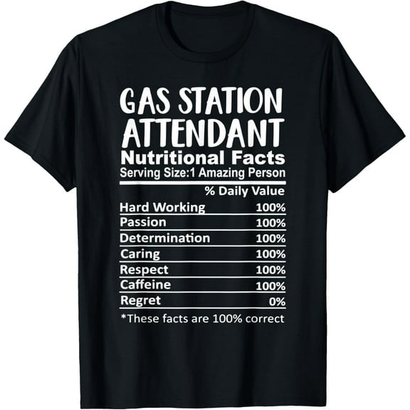 Playful Comfort Tee - Gas Station Attendant Nutrition Facts Funny T-Shirt