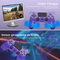 thumbnail image 3 of Controlador inalámbrico para P4, joystick de juego remoto compatible con P-4/P-4 Slim/P-4 Pro (Morado), 3 of 8