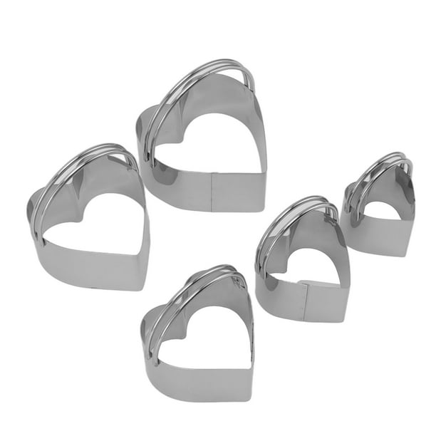 Juego de cortadores de galletas de acero inoxidable, 5 piezas Cortadores de galletas Cortadores de galletas Cortadores de galletas Logre más