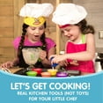 thumbnail image 2 of Curious Chef 11-Piece Pink and Green Chef's Kit for Kids, Includes Real Cooking and Baking Tools, Dishwasher Safe and Made with BPA-Free Plastic, 2 of 6