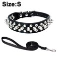 thumbnail image 2 of Incrustación de remaches con collar de mascota de cuero Pu ajustable, adecuado para gatos y perros MFZFUKR CPB-US-YY390-3, 2 of 5