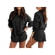 thumbnail image 5 of Conjunto de ropa de verano para mujer VISgogo, camisas abotonadas de manga larga de Color sólido, Tops y pantalones cortos sueltos informales, trajes VISgogo  moda, 5 of 6