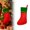 A, variant on White Cuff Black Base Christmas Stocking – 14 Inch Gold Trim Modern Holiday Decor