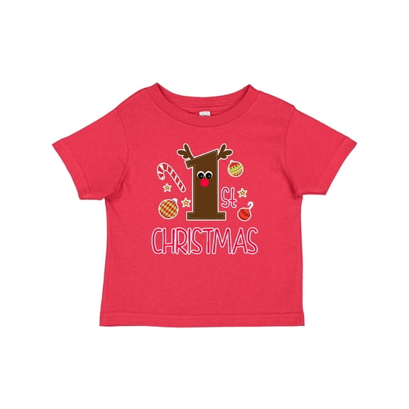 Inktastic 1st Christmas Reindeer Boys or Girls Baby T-Shirt