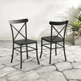 thumbnail image 5 of CROSLEY Astrid 2Pc Indoor/Outdoor Metal Dining Chair Set- 2 Chairs - Matte Black, 5 of 5