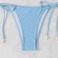 thumbnail image 5 of Mceream Women's High Waisted Drawstring Adjustment Bikinis Gathering Swimsuit Split Set Light Blue L, 5 of 7