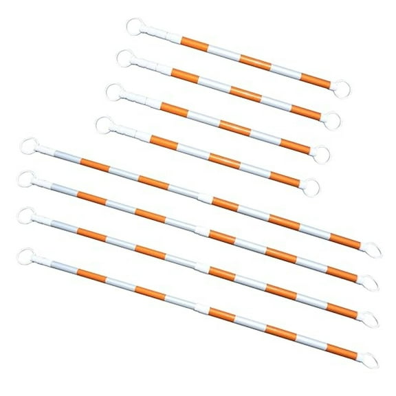 8 Pack Retractable Traffic Cone Bars, 4Ft to 8.8Ft Expandable Cone Bars for Road Construction, Parking Lots(Cone Not Included)