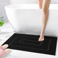 thumbnail image 2 of Softlife Bathroom Rug Soft Absorbent Microfiber Bathroom Rugs Washable Bath Mat,24"x17",Black, 2 of 6