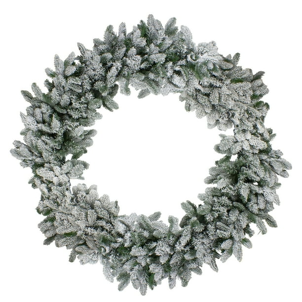 Flocked Alberta Pine Artificial Christmas Wreath 48Inch, Unlit
