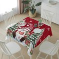 thumbnail image 6 of Red Wooden Gnomes Christmas Table Cloth Waterproof Tablecloths, Xmas Tree Snowflakes Winter Tablecloth Dining Table Cover for Kitchen Party Tabletop Outdoor, Square Tablecloth 60x60 Inch, 6 of 9