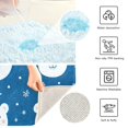thumbnail image 3 of Yayeee Bath Rugs for Bathroom Floor Set of 2 Non Slip Fluffy Soft Absorbent Mat, Blue Polar Bear, 3 of 7