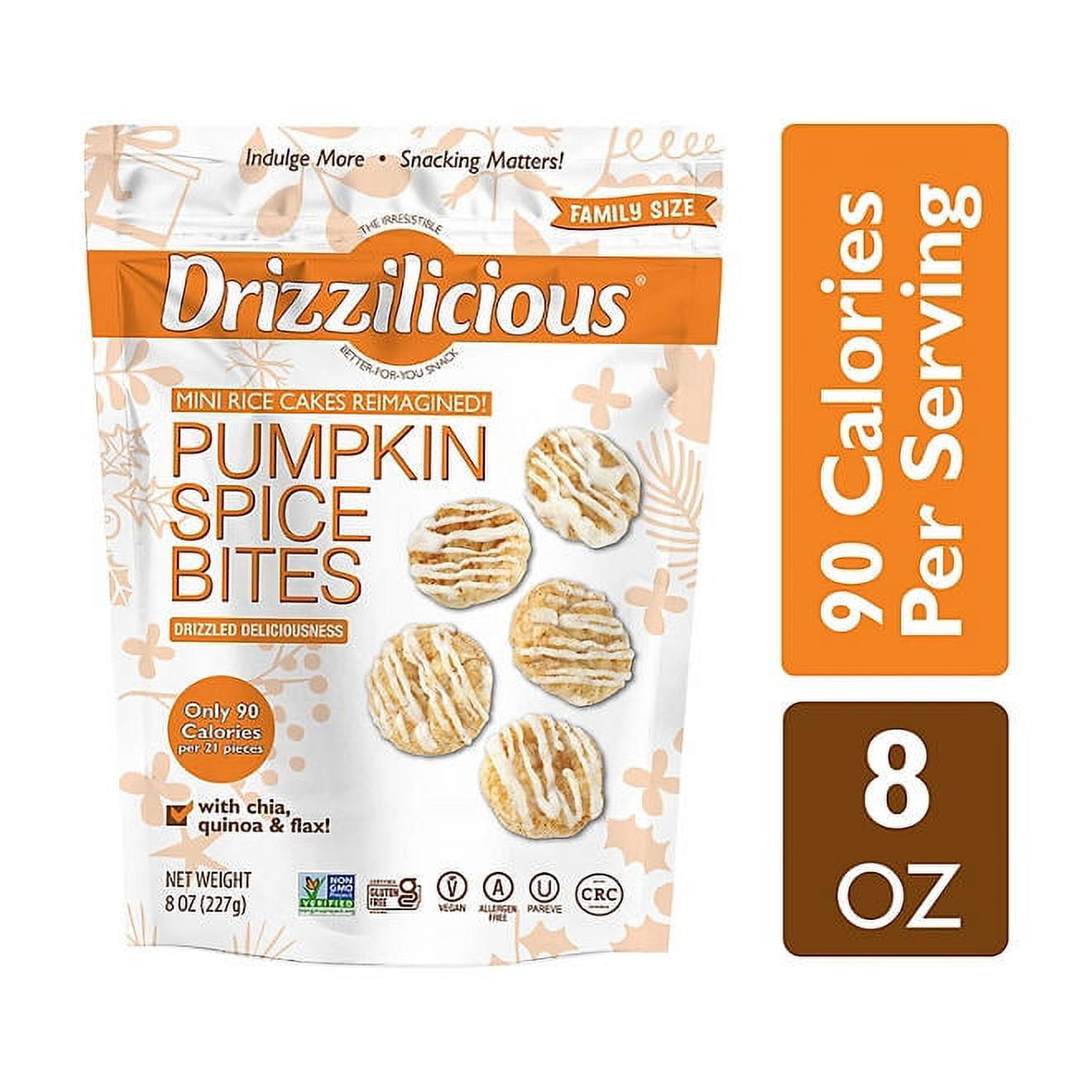 Drizzilicious Pumpkin Spice Mini Rice Cakes