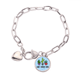 thumbnail image 1 of Can't Approach This Cactus Heart Chain Bracelet Jewelry Charm Fashion, 1 of 3