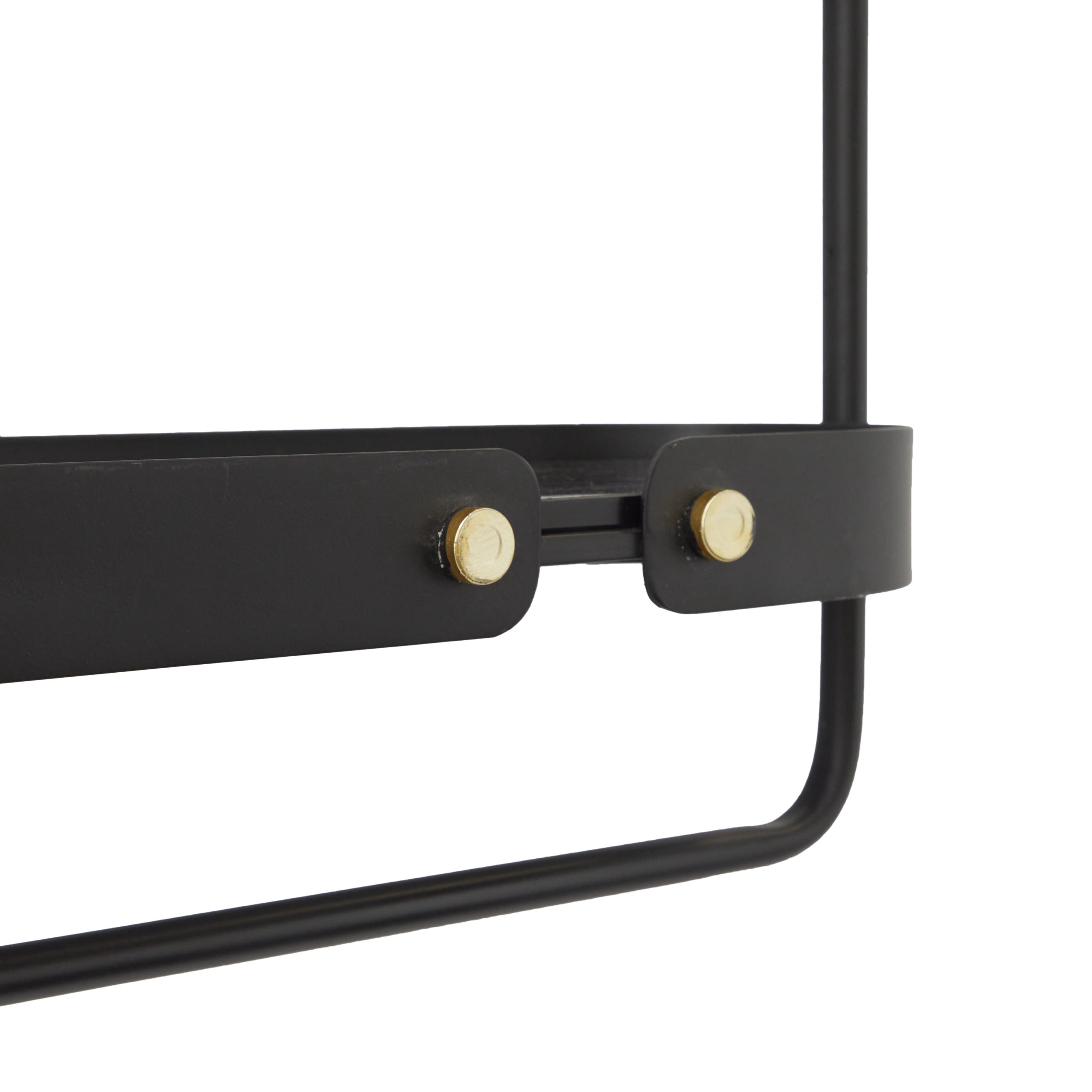 CosmoLiving by Cosmopolitan 20" x 6" 2-Tier Black Wall Shelf