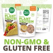 Plant Basics - Hearty Plant Protein - Unflavored Chunks, 1 lb (Pack of 6), Non-GMO, Gluten Free, Low Fat, Low Sodium, Vegan, Meat Substitute