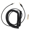 thumbnail image 2 of Coiled Headphone Cable, Gold Plated Connector Sound Cord for QC45 QC35 QC25, Compatible with IOS , 170cm Stretchable Length, 2 of 7