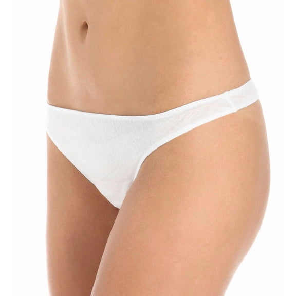 Women's Only Hearts 51163 Organic Cotton Basic Thong (White P/S)