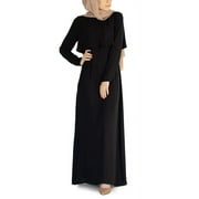 Verona Collection Women's  Anna Modet Maxi Dress Black Size S