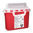 thumbnail image 5 of Dealmed Sharps Container, 5.4 Quart Rotor Lid, Red (Case of 20), 5 of 6