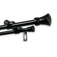 thumbnail image 3 of 5/8" Dia Adjustable 28"-48" double curtain rod with Myrtle Finials - Black,(5712-282D), 3 of 3