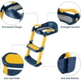 thumbnail image 4 of Toddler Toilet Seat with Step Stool Foldable Potty Training Toilet Seat, Blue Yellow, 4 of 7