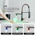 thumbnail image 3 of Matte Black Kitchen Faucet  - Commercial Kitchen Faucets Single Handle Single Hole Spring Rose Gold Kitchen Faucet with Pull Down Sprayer Black, 3 of 6