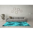 thumbnail image 3 of Ahgly Company Indoor Rectangle Abstract Turquoise Blue Modern Area Rugs, 6' x 9', 3 of 4