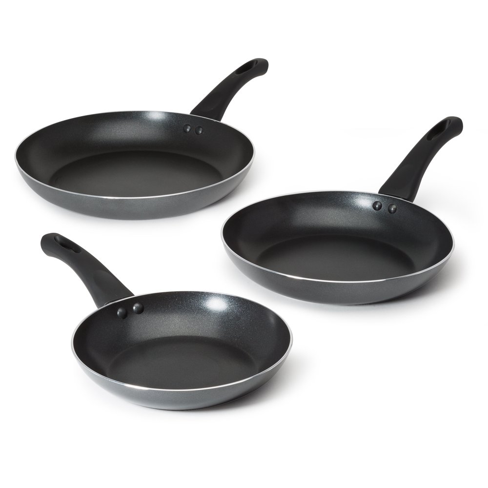 Ecolution Elements 3 Piece NonStick Fry Pan Set, Dishwasher Safe, 8