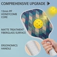 thumbnail image 2 of Pickleball Paddles Set Of 2, Fiberglass Surface, Elegant Geometric Print, 4 Balls & Bag, 2 of 5