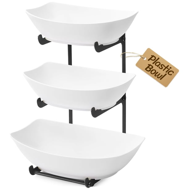 Frutero Lifewit de 3 niveles de plástico con soporte de metal