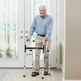 thumbnail image 4 of Costway One-button Folding Walker Aluminum Walking Frame w/ Adjustable Height, 4 of 12