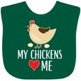 thumbnail image 3 of Inktastic My Chickens Love Me Boys or Girls Baby Bib, 3 of 4