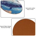 thumbnail image 5 of Whale Microfiber Leather Round Coasters (6PCS) - Set of 6 Drink Coasters, 11x11 cm/4.3x4.3 Inches, and Heat Table Coasters for Glasses, Cups, and Mugs, 5 of 6