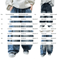 thumbnail image 3 of Kids Cargo Denim Jeans Straight Wide Leg Baggy Pants with Multipockets for Boys Elasticated Waist Casual Washed Trousers, 3 of 8
