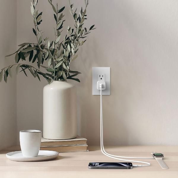 Belkin Chargeur Mural BoostCharge Pro Dual USB-C GaN avec PPS 65W Blanc