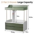 thumbnail image 4 of Organizador de baño Delamu de 2 niveles y 2 cajones, color verde, 4 of 7
