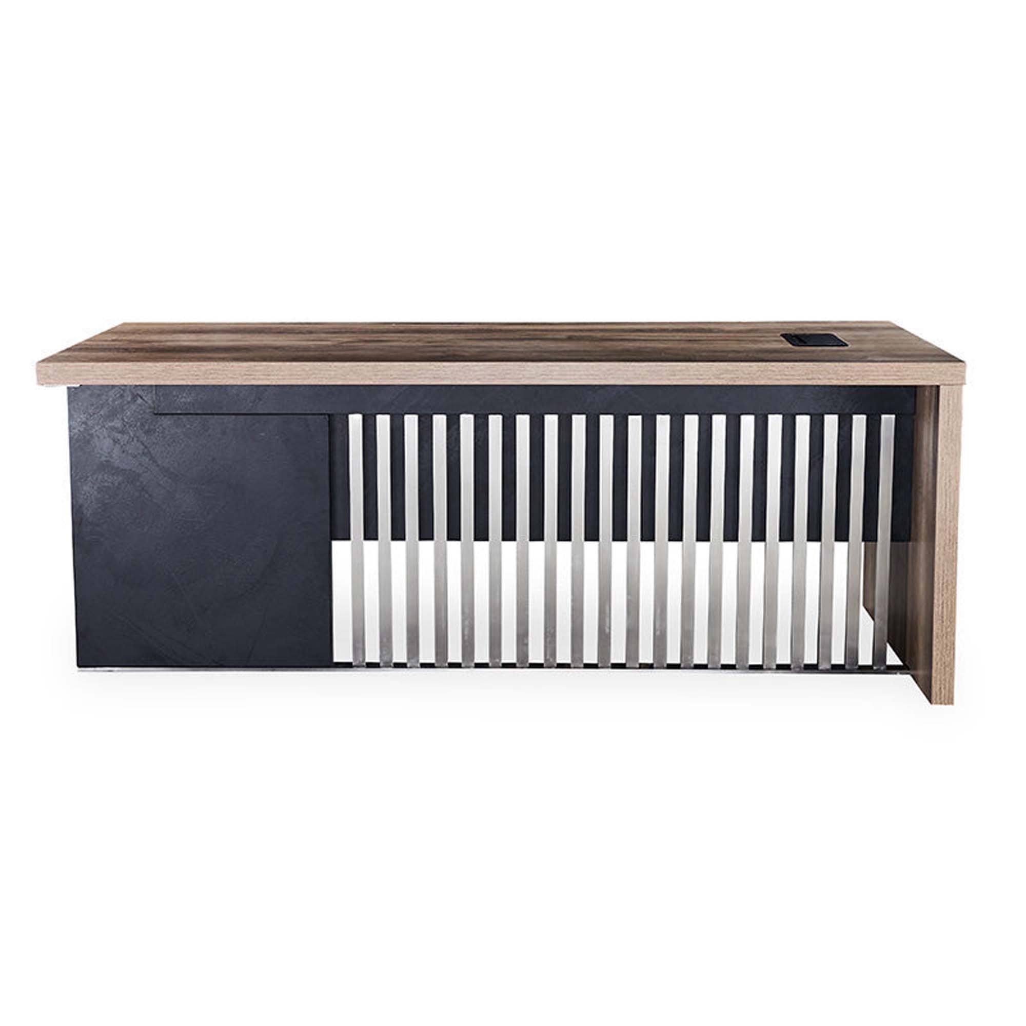 63" Executive Office Desk with Stainless Steels Sturdy Frame( 63×31.5×30 in)
