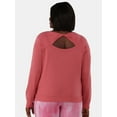 thumbnail image 3 of Avia Women's and Women's Plus Twist Back Top with Long Sleeves, Sizes XS-4X, 3 of 5