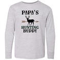 thumbnail image 3 of Inktastic Papa Hunting Buddy Bow Hunter Long Sleeve Youth T-Shirt, 3 of 5