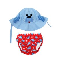 ZOOOCHINI Baby Swim Diaper & Sun Hat Set - Sunny the Seal