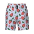 thumbnail image 4 of Lsque Mens Swim Trunks Strawberries Pattern - Bathing Suit Compression Liner - Beach Swim Shorts Swimwear - (S-3XL) - Stretch Quick Dry -Large, 4 of 9