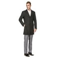 thumbnail image 5 of Men's Tailored Wool Blend Notch Collar Wool Blend Walker Car Coat Jacket, 5 of 6